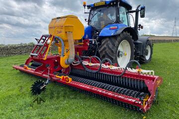 VREDO DZ 344.07.5 AIR TWIN PACKERRING ROLLER PASTURE SEEDER DISC DRILL