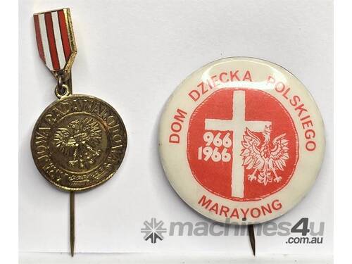 caption TWO WWII PINS