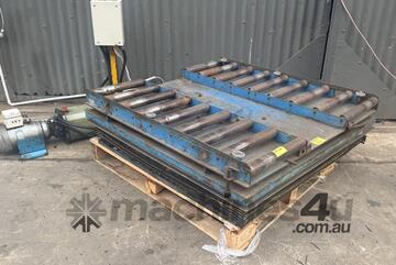 Hydraulic single phase Pallet Scissor Lift Platform Table roller conveyor