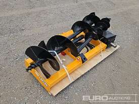 Unused Captok Auger Drive & 3 Augers to suit Skidsteer Loader  - picture0' - Click to enlarge