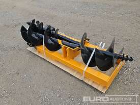 Unused Captok Auger Drive & 3 Augers to suit Skidsteer Loader  - picture2' - Click to enlarge