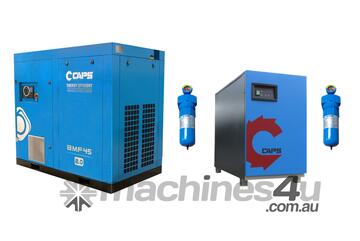 Package Deal CAPS BMF45-10 Variable Speed Rotary Screw Compressor with CDRM240-3C & Inline Filters