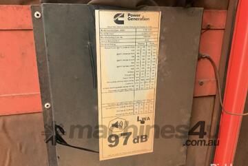 CIRCA 2012 Cummins Power Generator C150D2R Genset With Lifeguard 34 Generator Switchboard - 150kVa