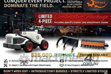 Brand   Ozziquip AL40 Mini Loader 4-in-1 with Ripper & Tiller 4-Piece Package