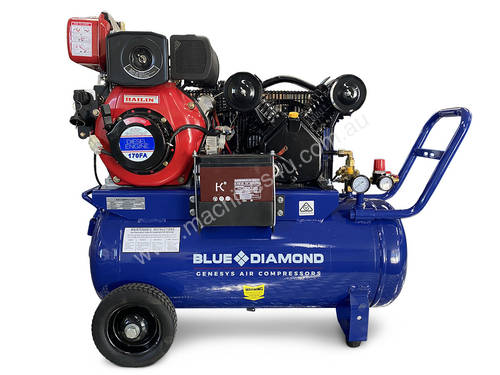18 CFM 70 Lt Diesel Engine Piston Air Compressor - 2 Years Warranty - Haelin Engine