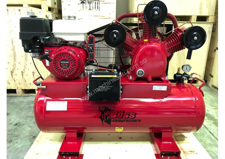 caption BOSS 42 CFM/13HP HONDA PETROL AIR COMPRESSOR