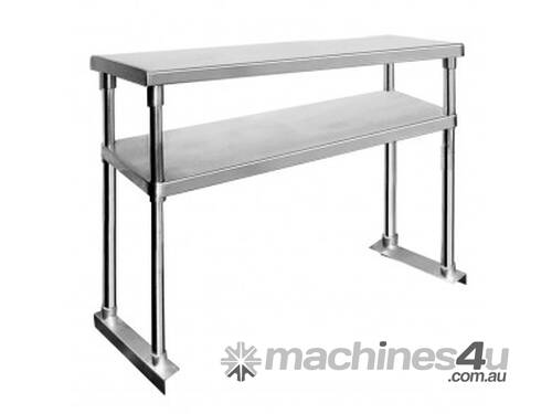 NEW STAINLESS STEEL BENCH LAY OVER SHELF 2 TIER 