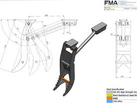 5.5T - 10T Manual Excavator Thumb - picture1' - Click to enlarge