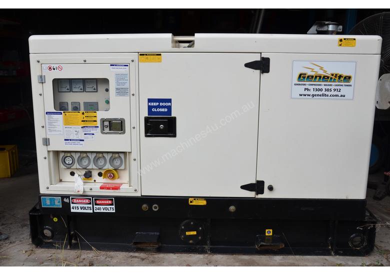 caption Silenced Diesel Generator - excellent condition 15 kVA 3-Phase (very low hrs)