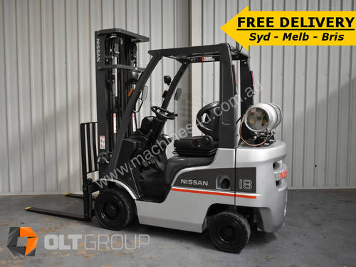 Used Nissan P1F1A18DU Forklift 1.8 ton LPG forklift 5.5m Lift Height Sideshift FREE DELIVERY OFFER