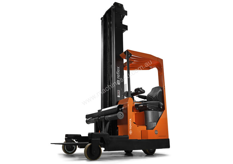 caption Toyota BT Reflex AC FRE270 Four-Way Reach Forklift