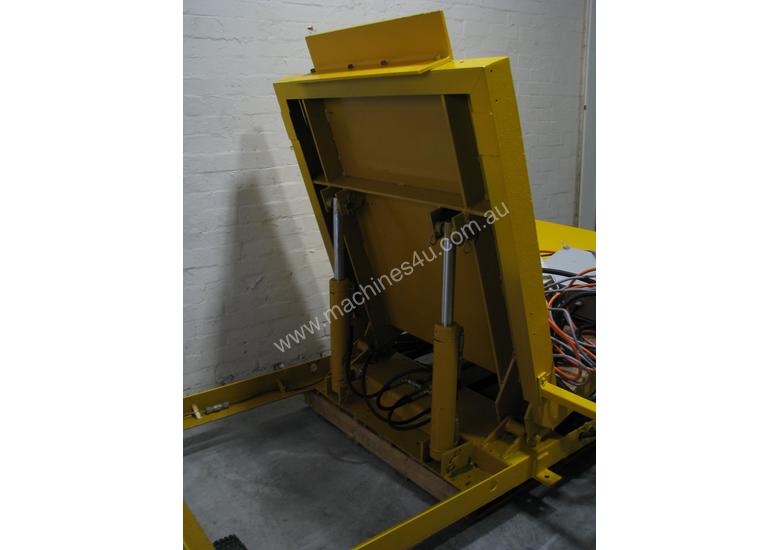 caption Large Hydraulic 90 Degree Pallet Roll Tipper Inverter