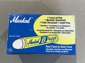 Markal B-Paintstik Markers 17mm  Marksize, Pack of 12 , Colour RED, 80288 - picture2' - Click to enlarge