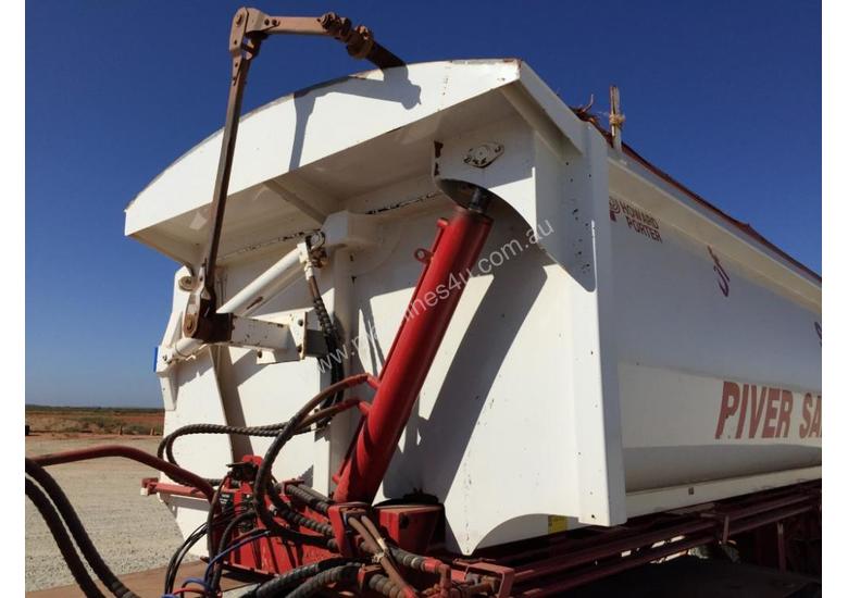 caption 2013 HOWARD PORTER HP TRI470 TRIAXLE SIDE TIPPER TRAILER SUPER QUAD TRAILER SET