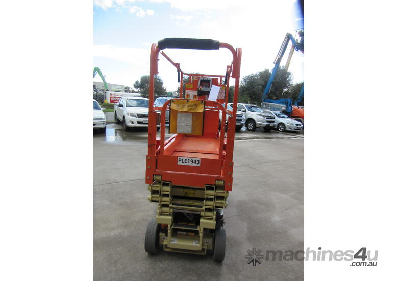 caption For Hire! JLG 1930ES 19ft Electric Scissor Lift – Perfect for Tight Spaces & Elevated Indoor Access!