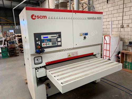 SCM  600RCS135 TWO HEAD WIDE BELT SANDER & HOLYTEK DUST EXTRACTOR