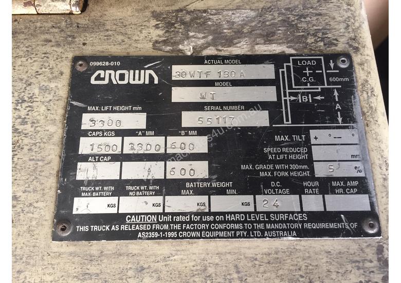 Used Crown 30WTF130A Walkie Stackers in , - Listed on Machines4u