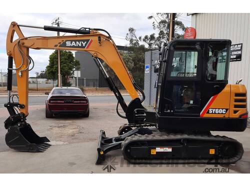 caption 6T SANY Excavator SY60C, Yanmar Engine, Reinforced Boom - SA Dealer Only
