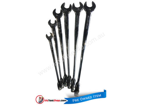 Combination Spanner Set 6 Piece Set Gearwrench Hand Wrench 10mm, 13mm, 15mm, 17mm, 18mm, 19mm