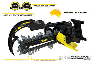   Digga Excavator Trenching attachment 1.5t - 4.5t 100mm-200mm Earth Chain
