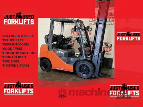 TOYOTA 8FG25 43151 2.5 TON 2500 KG CAPACITY LPG GAS FORKLIFT 5000 MM 2 STAGE DELUXE  