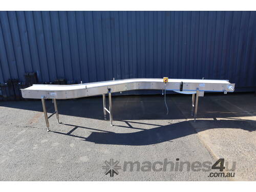 STAINLESS STEEL Modular Belt Conveyor - 3.8m long - Pro Ali