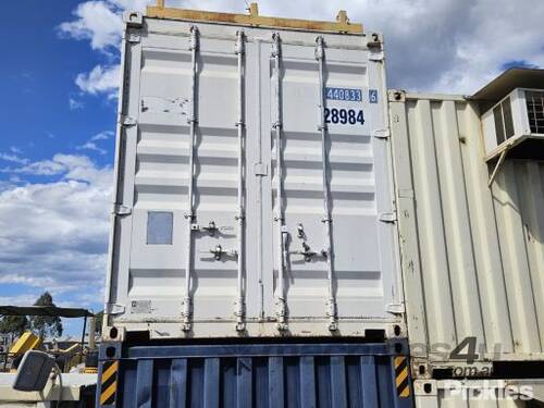 40ft Shipping Container, Timber Floor, Side Access Single Door, 240V Hard Wired  Light & Internal & 