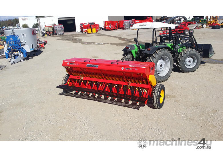 caption Farmtech BM 18 SSB Single Disc Seed Drill + Small Seed Box (3.3m)