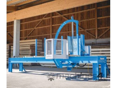 caption Prinz MOBILCUT TOP LINE Cross Cut Saw Stationary Machine with Arch Guiding Frame