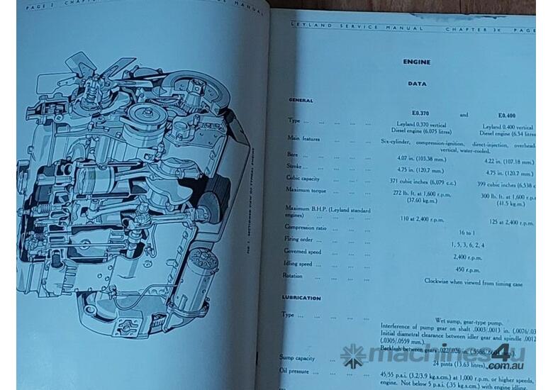 LEYLAND Service Manual Engine 0370/0400 Diesel Engine