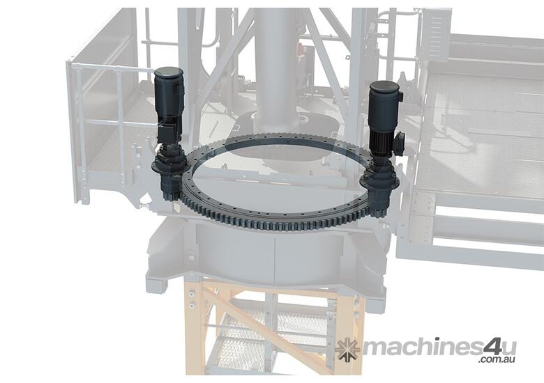caption Liebherr NC-LH 12-55 Hydraulic Luffing Tower Crane: 2T Ideal for Limited Spaces
