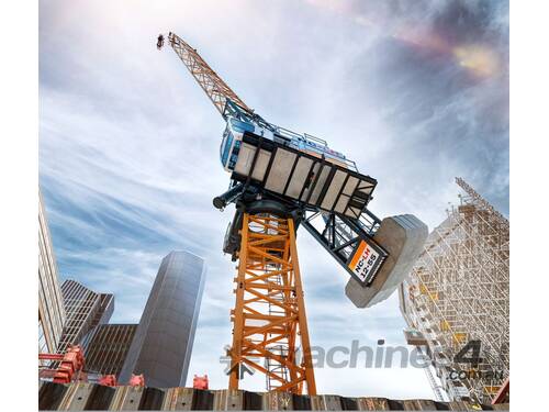 caption Liebherr NC-LH 12-55 Hydraulic Luffing Tower Crane: 2T Ideal for Limited Spaces