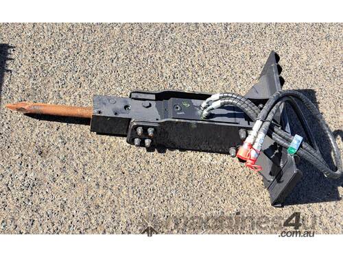 Rock Breaker Attachment for Skid Steer loaders with Universal Mounting Plate