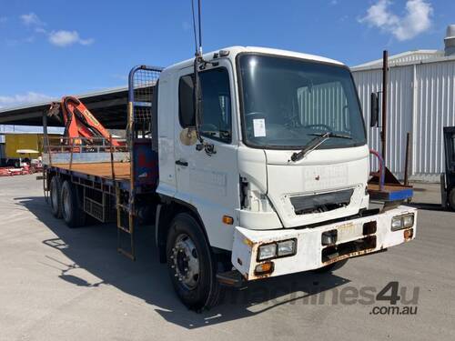 2005 Hino FM1J Flatbed Crane Truck