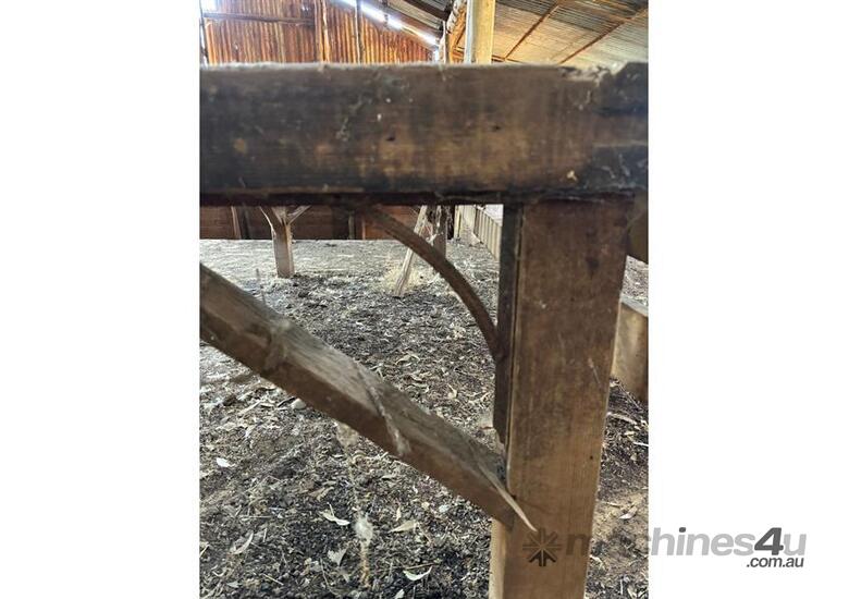 caption ORIGINAL ANTIQUE WOOL TABLE