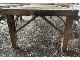 ORIGINAL ANTIQUE  WOOL TABLE - picture2' - Click to enlarge