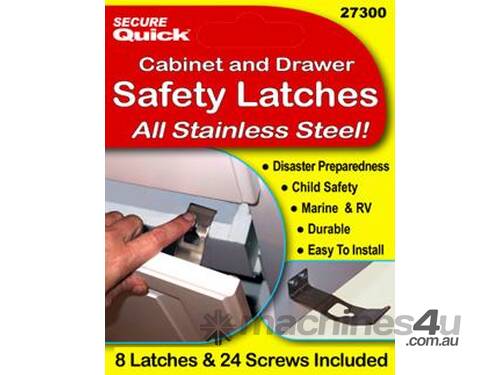 Safety Latches - 8 Pack with 24 Screws for Secure Fastening