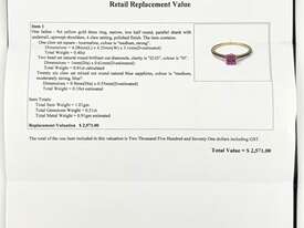 9CT YELLOW GOLD, DIAMOND, SAPPHIRE RING - picture2' - Click to enlarge