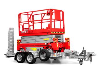 SWIFT 0812L 8m Scissor Lift with Outriggers & 3.5T Trailer Package