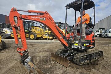2023 KUBOTA U17 1.7T EXCAVATOR (M989) WITH HITCH, BUCKETS, CIVIL SPEC AND LOW 518 HOURS