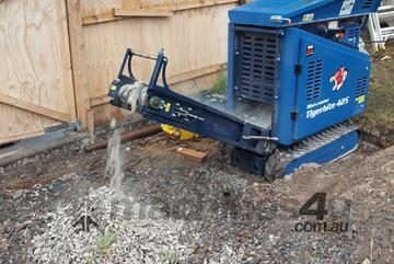 Tigerbite 425 Mini Crusher Tight Access 730mm Folding Conveyor Turns Rubble into Reusable Aggregate