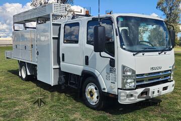 Isuzu NQR450 AMT Crew Premium Automatic 4x2 Dualcab Traytop Service Body Truck. Ex Council