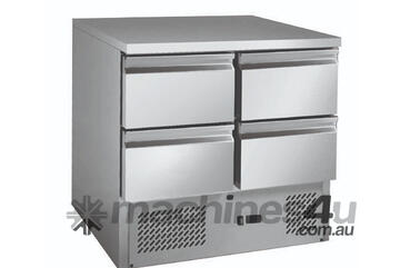 Stainless Steel 4 Drawers Compact Workbench Fridge Gns900 4D