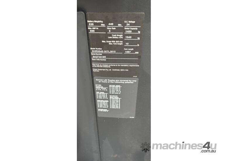 Late Model Crown Walkie Reach SHR Forklift