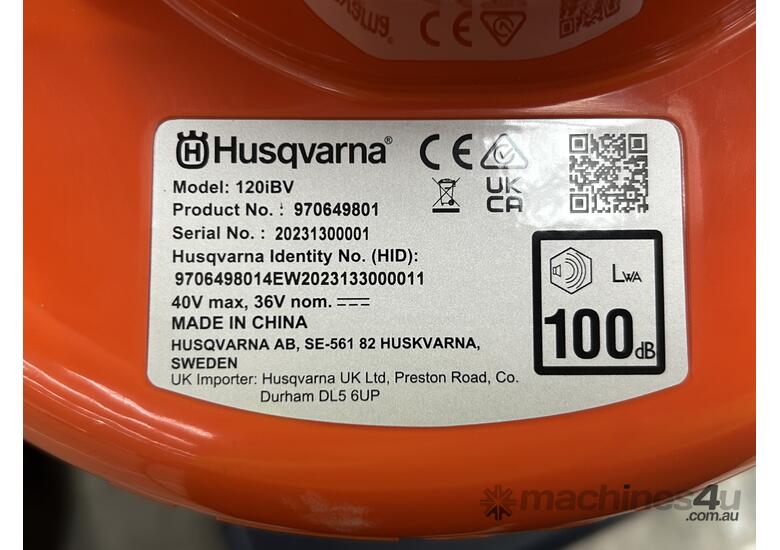 caption 2023 Husqvarna 120i Cordless Blower