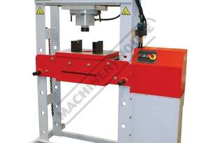 HPM-63T Industrial Motorised Hydraulic Press with Movable Cylinder - 63 Tonne Welded Steel Frame Con