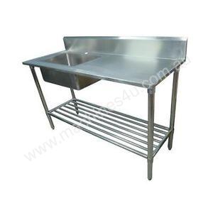 NEW COMMERCIAL SINGLE BOWL STAINLESS STEEL SINK