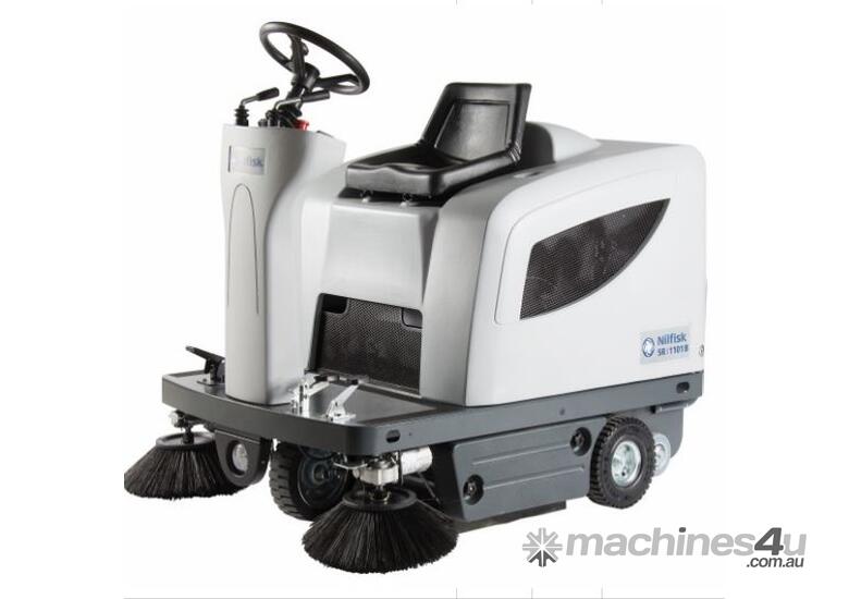 Click to view full size photos Nilfisk Battery Ride On Sweeper SR1101