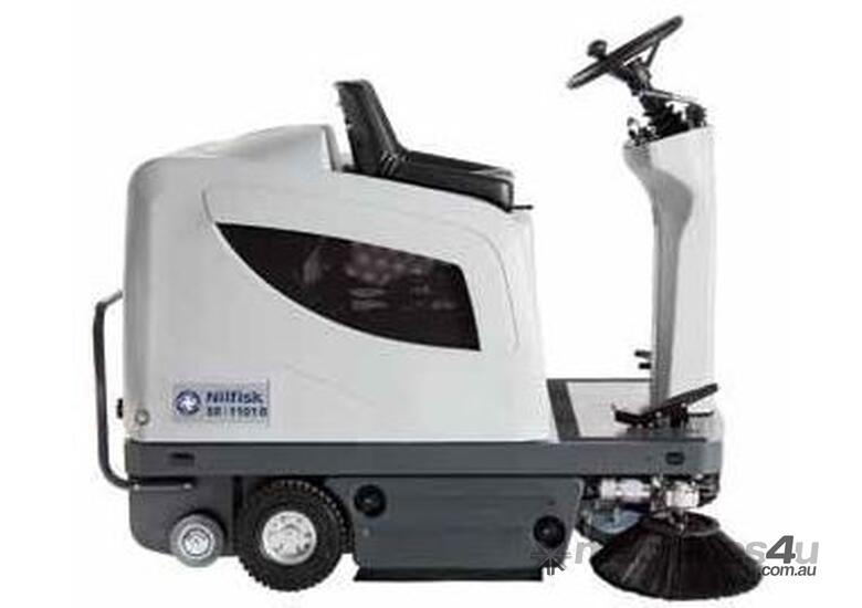Click to view full size photos Nilfisk Battery Ride On Sweeper SR1101