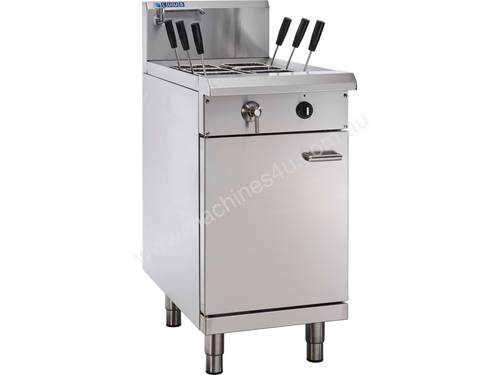 6 Basket Pasta Cooker with thermostat control, drain and overflow system